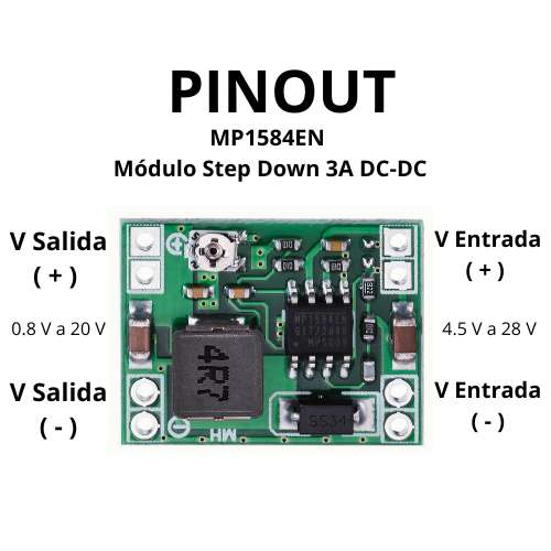 PINOUT MP1584EN Módulo Step Down 